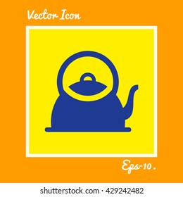 Tea Kettle icon. Eps-10.