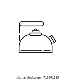 Tea kettle icon on white background