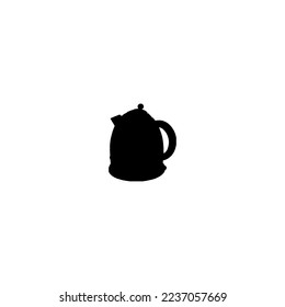 Tea kettle icon. Simple style tea garden big sale poster background symbol. Tea kettle brand logo design element. Tea kettle t-shirt printing. vector for sticker.