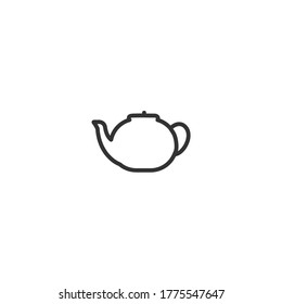 tea kettle icon. Teapot isolated line icon for web and mobile