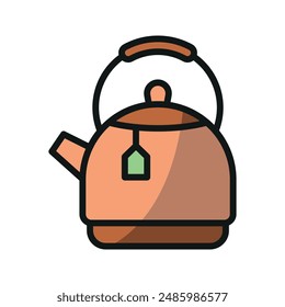 Tea kettle  icon vector design templates simple and modern