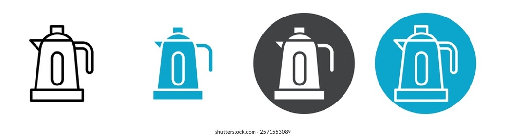 tea kettle icon Vector illustration in black