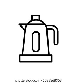 tea kettle iconVector illustration in black