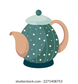 ilustración de hervidor de té sobre blanco