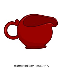 tea kettle isolated illustration on white background