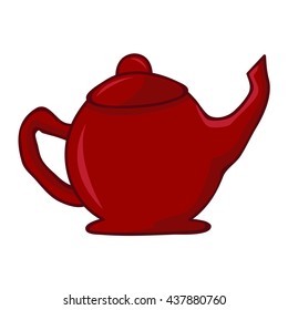 tea kettle isolated illustration on white background