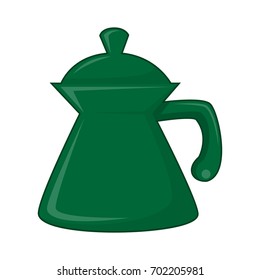 tea kettle isolated illustration on white background