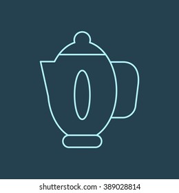 Tea Kettle Line Icon Eps-10.