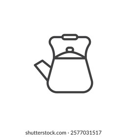 Tea Kettle line icon. linear style sign for mobile concept and web design. Tea Kettle outline vector icon. Symbol, logo illustration. Vector graphics