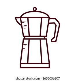 tetera línea estilo ícono diseño de línea de tetera Cook cocina Comida restaurante hogar menú cena comida comida comida comida y comida tema de la comida Vector ilustración