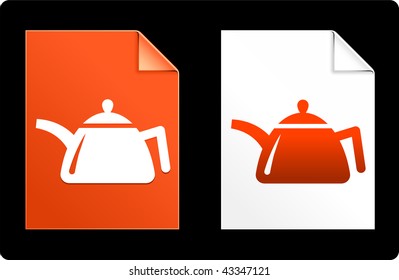 Tea Kettle on Paper Set