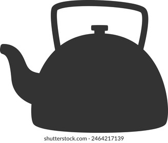 Tea Kettle Silhouette Vector Illustration