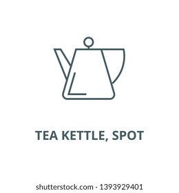 Tea kettle, spot vector line icon, linear concept, outline sign, symbol