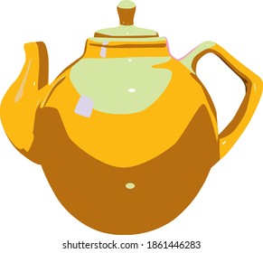 Tea kettle. Teapot. Ceramic teapot for tea.