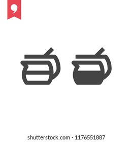 Tea kettle vector icon