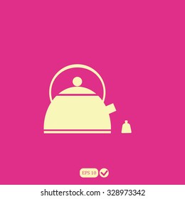 tea kettle vector icon