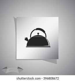 Tea kettle vector icon.