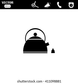 tea kettle vector icon