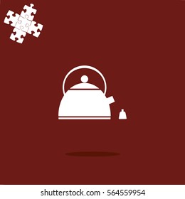 tea kettle vector icon