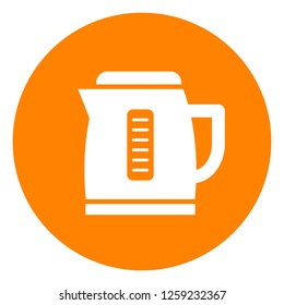 Tea kettle vector icon illustration isolated on white background