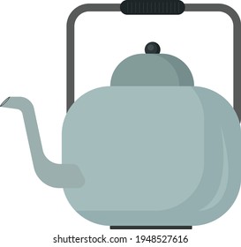 Tea kettle vector illustration on white background.