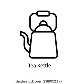 Tea Kettle  vector  outline Design illustration. Symbol on White background EPS 10 File 