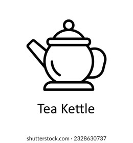 Ilustración de diseño de iconos del contorno del vector de té. Símbolo de comida y bebida sobre fondo blanco Archivo EPS 10