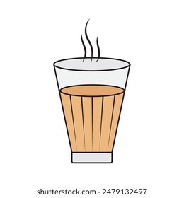 Tee auch bekannt chai, Tee Hintergrund Banner, Vektorillustration Indian Street Food. Essen und Trinken Illustration