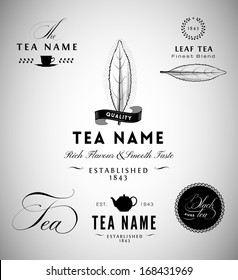 Tea Label Design Elements