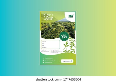 Tea label Design vector concept free