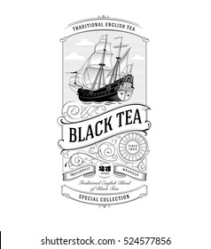 Tea Label Vintage Logo