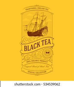 Tea Label Vintage Logo