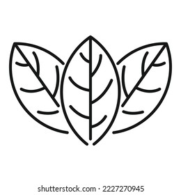Tea leaf icon outline vector. Hot drink. Herbak water