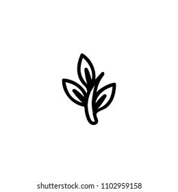 Tea Leaf Icon Vector
