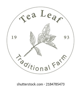 Tea Leaf Logo with Beautiful and Aesthetic Style