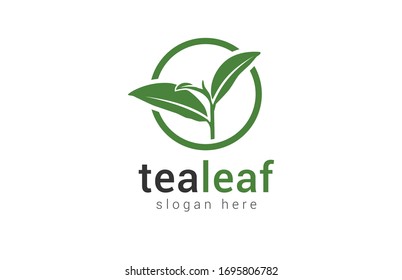 Tea leaf logo modern style simple