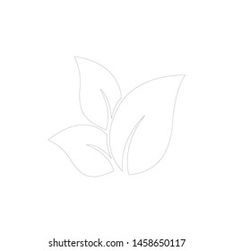 Tea leaf vector symbol. Leaf symbol symbol icon