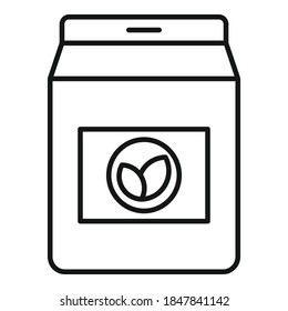 Tea leafs bag icon. Outline tea leafs bag vector icon for web design isolated on white background