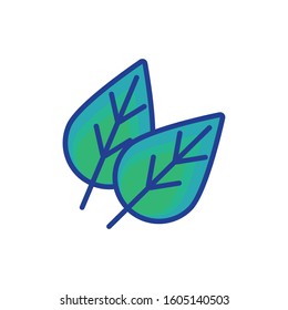 tea leafs nature isolated icon vector illustration design