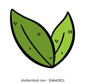 tea leaves in doodle style