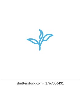 tea leaves icon flat vector logo design trendy illustration signage symbol graphic simple