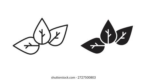 Tea leaves icon isolated vector Illustration. Vector pictogram for web and app