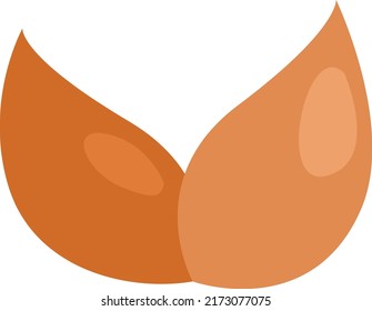 Tea leaves, illustration, vector on a white background.