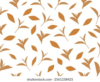 
tea leaves pattern background. green leaves vector pattern background. Green tea leaf seamless pattern. seamless patterns with green leaves of tea.