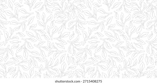 Fondo de patrón de hojas de té. Fondo de patrón de Vector de hojas verdes. Modelo inconsútil de la hoja de té verde. patrones inconsútiles con las hojas verdes del té.