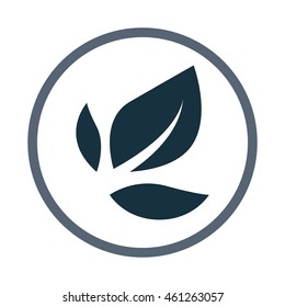 Tea leaves simple icon on the background