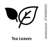 Tea Leaves Vector Icon which can easily modify or edit

