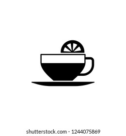 tea, lemon, cup icon. Simple glyph vector of food set for UI and UX, website or mobile application