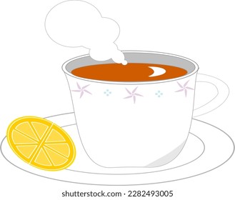 Tea and lemon tea on saucers