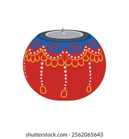 Tea Light Holders, Diwali, Hindu, Indian Symbol Illustration